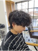 マッシュウルフパーマ