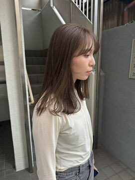 ローレンジウ(LOREN JU) 透明感髪質改善ベージュダブルカラーミルクティーグレージュ