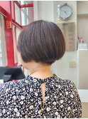 ショートボブ　刈り上げボブ　ハンサムショート