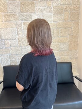 ヴァン カウンシル 川口店(VAN COUNCIL) Wカラー ハイトーン透明感カラー ベージュ×ピンクレッド#1