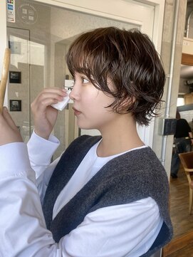 エムクランメイクス 原宿 表参道(m.clan MAKE'S) ウルフパーマレイヤーパーマショートボブ20代