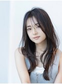 ロングレイヤー/ハッシュカット/20代30代/グレージュ