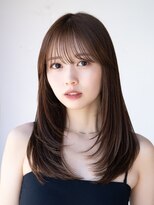 エインアンリー 明治神宮前(AIN.ANLY.)&nbsp;ホワイトグレージュミニウルフデジタルパーマチェリーブラウン