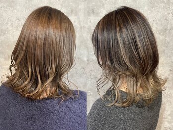 アイビーヘアー(iB HAiR)の写真/気になる白髪もしっかりぼかしてキレイに染まる！大人女性の魅力を引き出す、グレイカラーで綺麗にカバー。
