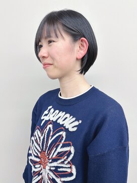 モリオ(morio) ＊耳かけショートボブ丸みショート前下がりショートボブ前髪あり