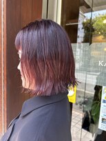 髪師 ケンジロウ(Kenjiro)&nbsp;秋色、ワイン色カラー
