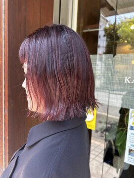 髪師 ケンジロウ(Kenjiro) 秋色、ワイン色カラー