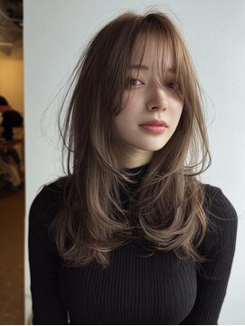 ハーツ(Heart's) ロングヘア×白髪ぼかしカラー30代40代50代60代