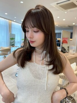 ジーナ 池袋(Zina) 髪質改善*ダークアッシュ顔周りレイヤー*美髪【Zina池袋】