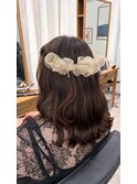 【ヘアセット】リボンアレンジ
