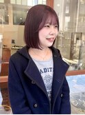 ラベンダーブラウン/透明感/ボブ/名古屋/栄/伏見/丸の内