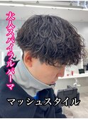 MEN’S HAIR/サーフカール/刈り上げセンターパート/心斎橋