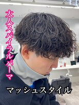 ルースト 心斎橋店(ROOST) MEN’S HAIR/サーフカール/刈り上げセンターパート/心斎橋