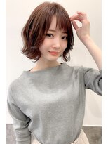 ヘアーズ ベリー 香椎店(hairs BERRY)&nbsp;BERRYフルバング似合わせカットレッドブラウン大人ミディうる艶