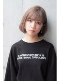 【東 純平】ことりベージュ ラフ 小顔 ボブ
