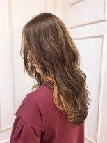 クロップ エス 湘南辻堂(crop es)&nbsp;[cropes辻堂 斉藤]インナーカラー×オレンジベージュ