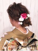 ウェーブシニヨン【TEL予約】振袖プラン¥12500~→¥12300~