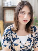 アシンメトリーグラデーションカラー小顔ロブa浦和20代30代40代