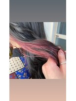 アブソ(Absolute)&nbsp;インナーカラー＿ウェットヘア＿ 透け感 ＿暖色系カラー