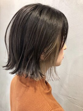 ヘアーエポック(hair epoque) 大人かわいい小顔ボブショートヘアインナーカラー20代30代