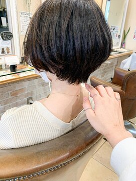 キャンバス バイ ネオリーブ 横浜西口(Canvas by neo.) 大人かわいい小顔丸みのあるショートボブ 20代30代40代