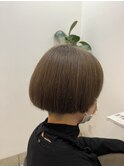 前髪/マチルダボブ/ピンクベージュ/インナーグレージュ/自由が丘