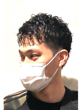 銀座マツナガ 神田店 人気No. 1!爽やかナチュラルツーブロック癖毛風アップバンク