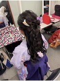 【MICHI 富田店　古作蓮】卒業式セット　ハーフアップ