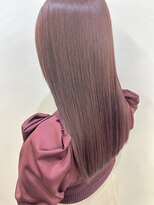 アンセム(anthe M) ツヤ髪ピンクベージュ前髪カット髪質改善韓トリートメント韓国