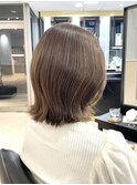 くびれヘアレイヤーボブショコラアッシュヘルシースタイル