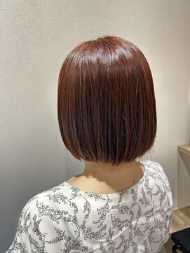 ミリィ 四日市(mily) オレンジ×王道ボブヘア