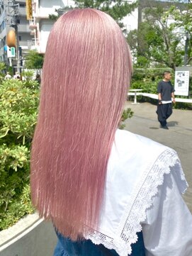 ベレーザ 渋谷(BELEZA) 4621ニュアンスカラーホワイトピンク韓国ヘアミルクティーピンク