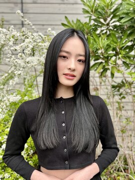 スペイディック 中目黒(SPADIC) 【SPADIC中目黒店】美髪/艶髪ブルーブラック/サラ艶ロング