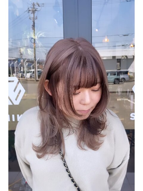 pink greige × dark brown