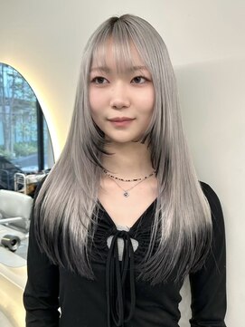 ソル ジングウマエ(SOL JINGUMAE) ミルクティーベージュダブルカラーインナーカラー裾カラー