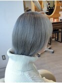 ケアブリーチダブルカラーインナーカラーショートボブレイヤー