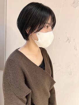 ラミエ バイ メルト 吉祥寺(lamie by melt) *滝田*ダークアッシュフェザーショートカットボブ似合わせ小顔