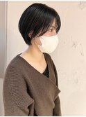 *滝田*ダークアッシュフェザーショートカットボブ似合わせ小顔