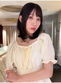 ミディアムボブ×レイヤー◎