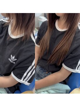 美容室 ダン エクセルシア(Dan) ★人毛プレミアム編み込みエクステ60本のビフォーアフター