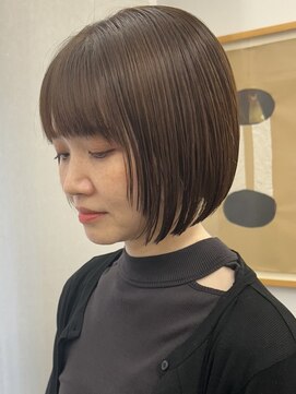 シベルバレー 横浜(sibell) 20代30代ミニボブレイヤー丸みボブ前髪ありボブ顔周りレイヤー