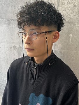 メンズアンダーバーホワイト 南海難波店(Men's _WHITE) スペインカールパーマ