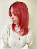 カバーヘア ブリス 北浦和(COVER HAIR bliss)&nbsp;ハイトーンカラー/チェリーレッドハッシュカットレイヤーp北浦和