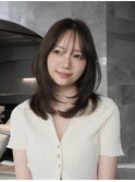 韓国ミディアムレイヤー ミルクブラウン 似合わせ 銀座