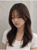 逗子葉山顔周りレイヤーカットシースルーバングサイドバングY257