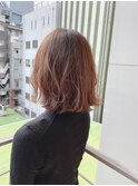 【津賀 涼】ショートグレージュカラーボブウルフココアベージュ