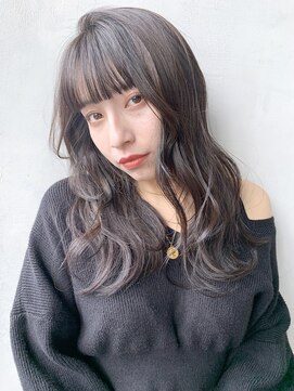 アイティー バイ アルバム 浦和店(IT by ALBUM) ロングナチュラルウェーブ_くびれヘアビタミンカラー_8847