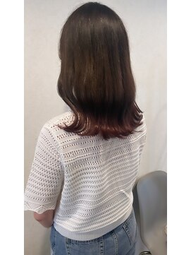 サミット ウル(SUMMIT ulu.) 【ulu hana】ナチュラルな裾カラー／ブラウン×ピンク