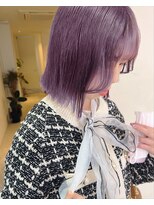 ニコフクオカヘアーメイク(NIKO Fukuoka Hair Make)&nbsp;レイヤーボブ・韓国ボブ×ラベンダー