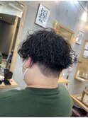 波巻きスパイラルパーマツイストスパイラルパーマメンズマッシュ